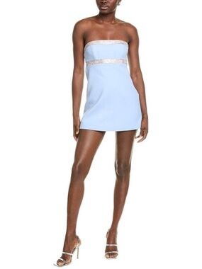Ronny Kobo Madden Embellished Strapless Minidress